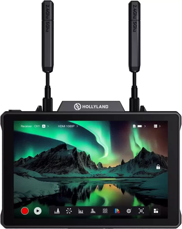 Hollyland Pyro 7 Transmissor e Receptor e Monitor Sem Fio, 3 em 1
